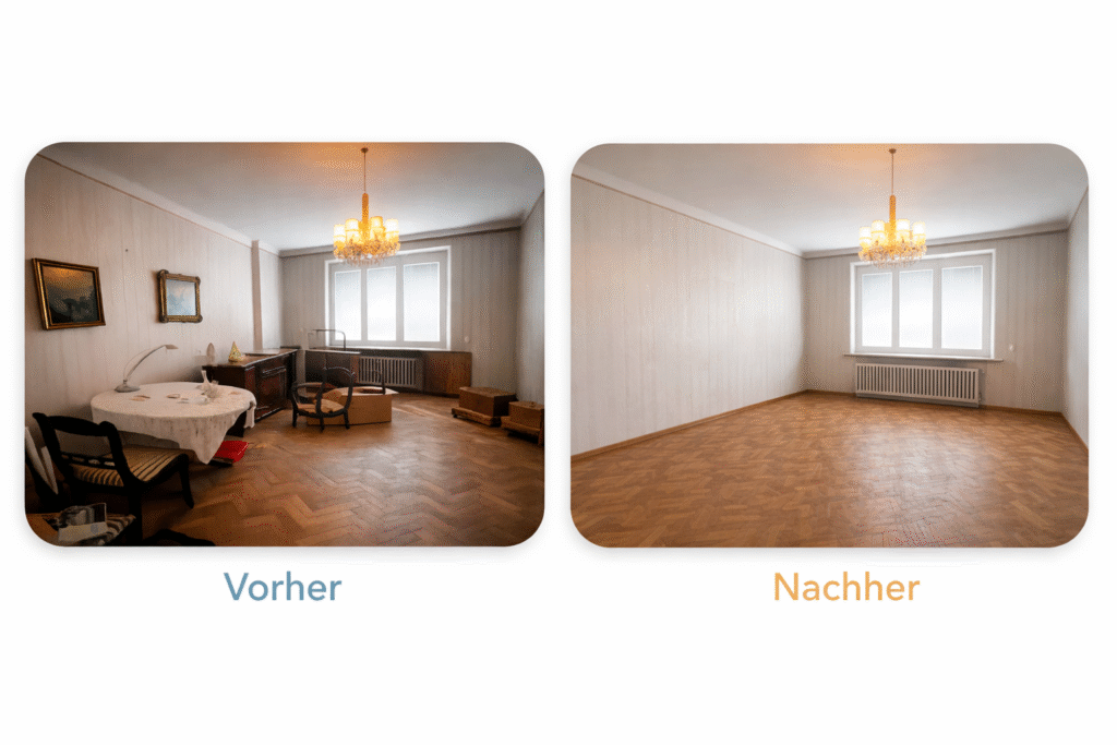 Entrümpelung mit Fixpreis Wien kundenzufrieden