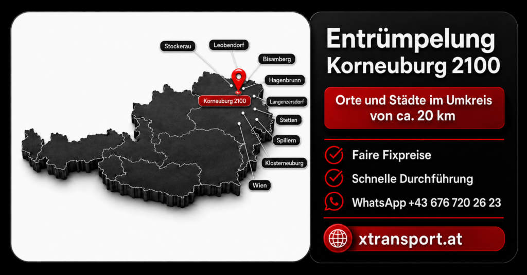 Entrümpelung Korneuburg – schnell, diskret und zum fairen Fixpreis