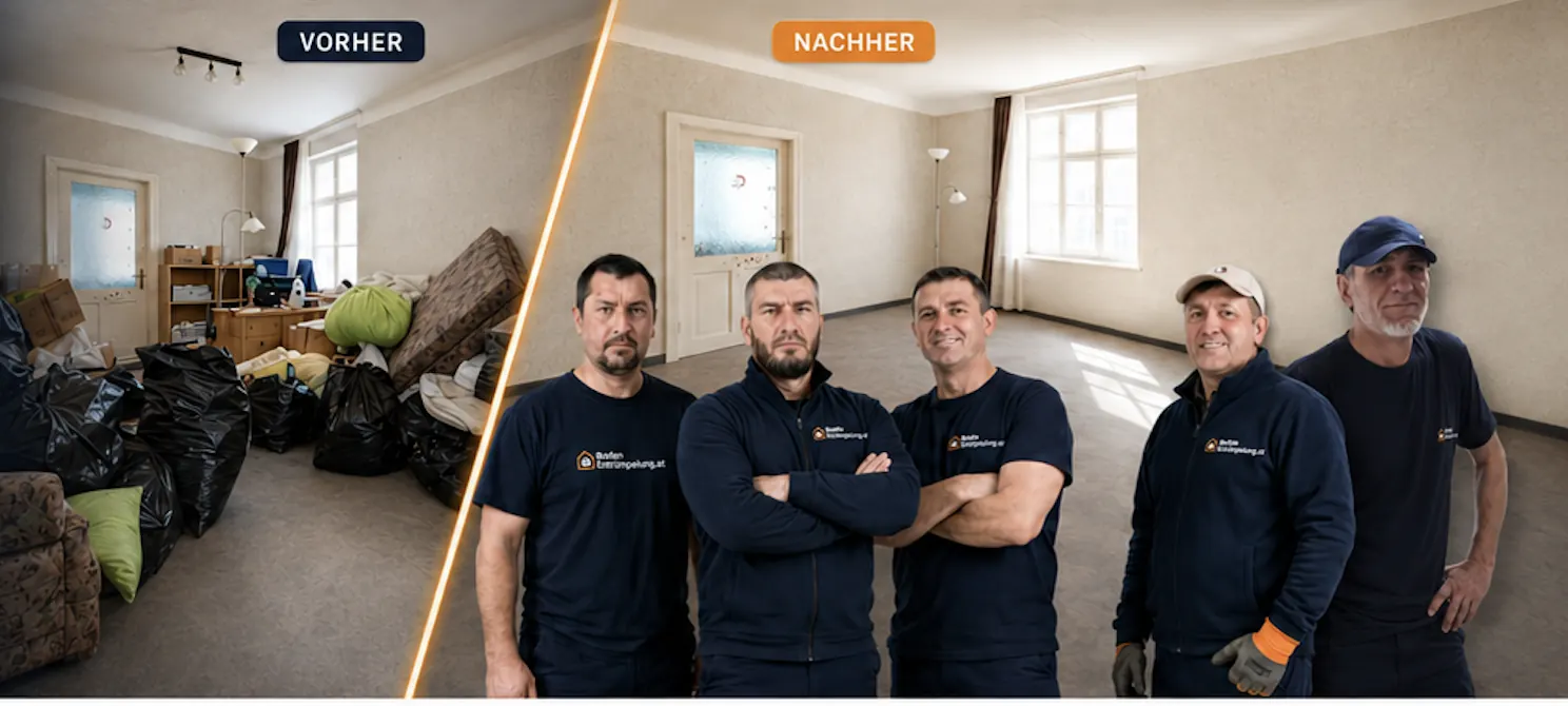 Messie Entrümpelung – Vorher-Nachher-Vergleich einer geräumten Wohnung mit dem XTransport-Team