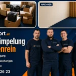 Hotelentrümpelung Wien besenrein – fünf Mitarbeiter von XTransport bei einer professionellen Hotelräumung mit kostenloser Besichtigung und Fixpreis.