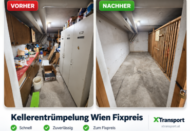 Kellerentrümpelung Wien zum Fixpreis – Vorher-Nachher nach professioneller Räumung durch XTransport
